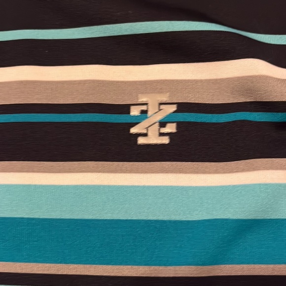 IZOD Blue Striped Golf Shirt Size XL - Picture 2 of 4